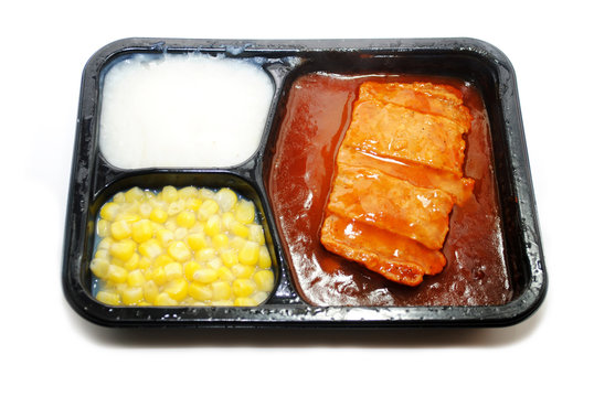 BBQ Pork TV Dinner with Corn and Potatoes
