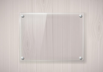 glass frame on a wooden surface