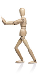 Wooden dummy stops something
