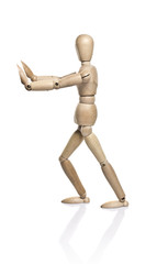 Wooden dummy stops something