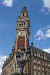 Fototapeta na wymiar Beffroi - Place du theatre, Lille, France