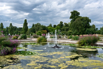 The Italian Gardens at Hyde Park in London