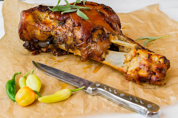 Roasted pork knuckle