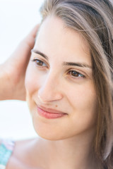 Pretty Young Girl Close Up Portrait