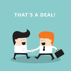 Business people shaking hands Businessmen making a deal concept