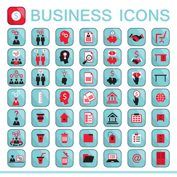 Set of web icons for business finance communication