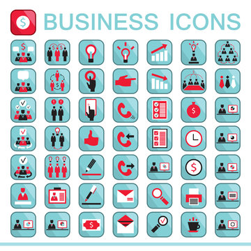 Set of web icons for business finance communication