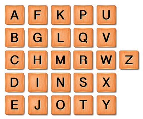 Holzbuchstaben Spiel, vektor vorlage