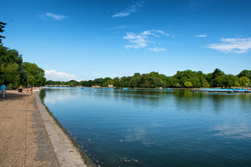 The Serpentine Lake at Hyde Park in London