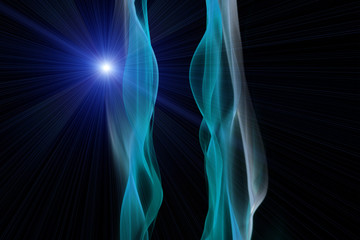 Obraz premium futuristic wave background design with lights