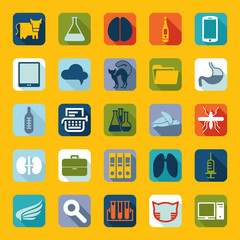 Set of veterinary flat icons