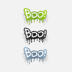 realistic design element: boo