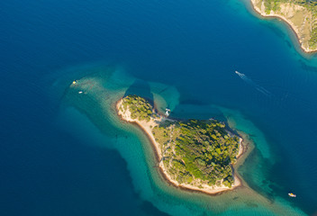 Fototapeta na wymiar aerial view of croatian island