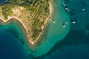 aerial view of croatian island