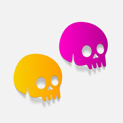 realistic design element: skull