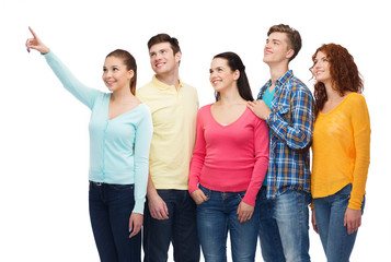 group of smiling teenagers