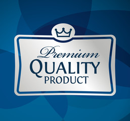 Silver label Premium Quality Product illustration vector