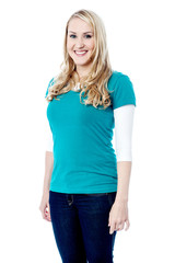 Fototapeta premium Young woman posing to camera
