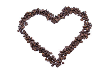 Kaffeebohnen Herz