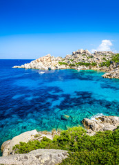 Beautiful rocky ocean bay with turqouise water