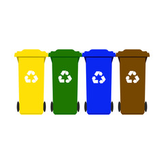 Garbage containers for recycling