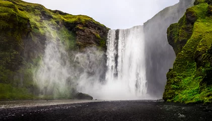  Landscape view of wild Skogafoss waterfall in Iceland © Martin M303