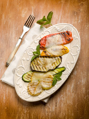 mixed grilled vegetables with scamorza cheese