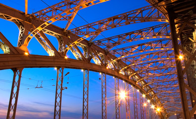 Inside steel bridge