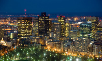 Obraz premium Boston downtown view from 49th floor