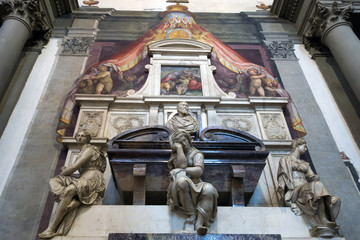 Michelangelo's tomb in the Basilica of Santa Croce, Florence