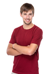 Caucasian young man smile