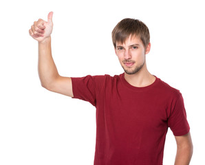 Naklejka premium Man with thumb up