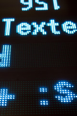 Word texte displayed on led display