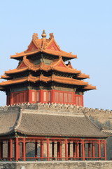 Fototapeta premium Forbidden city palace Jiaolou tower in Beijing