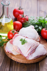 Raw chicken meat