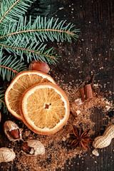Holiday Orange on Wooden Table