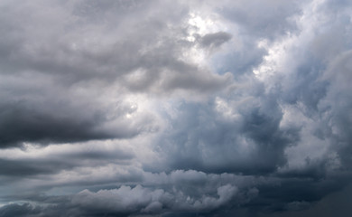 Dark rainy clouds.