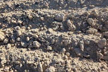 Terre labourée, sillons