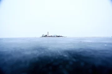 Acrylic prints Island ice island church
