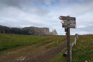 sentieri sull'Alpe di Siusi