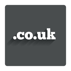 Domain CO.UK sign icon. UK internet subdomain