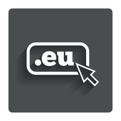 Domain EU sign icon. Top-level internet domain