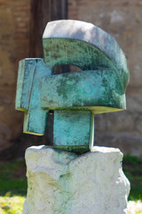 Abstract ancient bronze sculpture