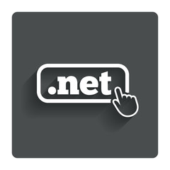 Domain NET sign icon. Top-level internet domain