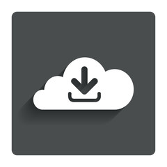 Download from cloud icon. Upload button.