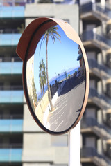 convex mirror for traffic at the corners