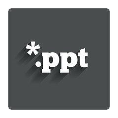 File presentation icon. Download PPT button.