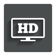 HD widescreen tv. High-definition symbol.
