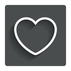 Heart sign icon. Love symbol.
