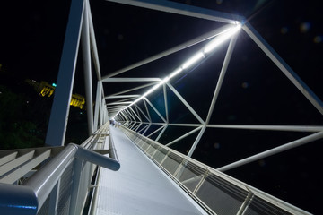 Naklejka premium details abstract bridge pedestrian walkway of Moneo, modern stru